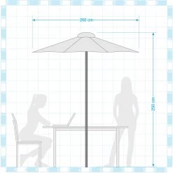 Jardi Parasol Sombrilla V - Beige 8 Jardi Parasol Sombrilla V - Beige -Équipements de jardin Soldes 1000009016 191206 17490600007 SKETCH DETAILS P000000001000009016 sketch