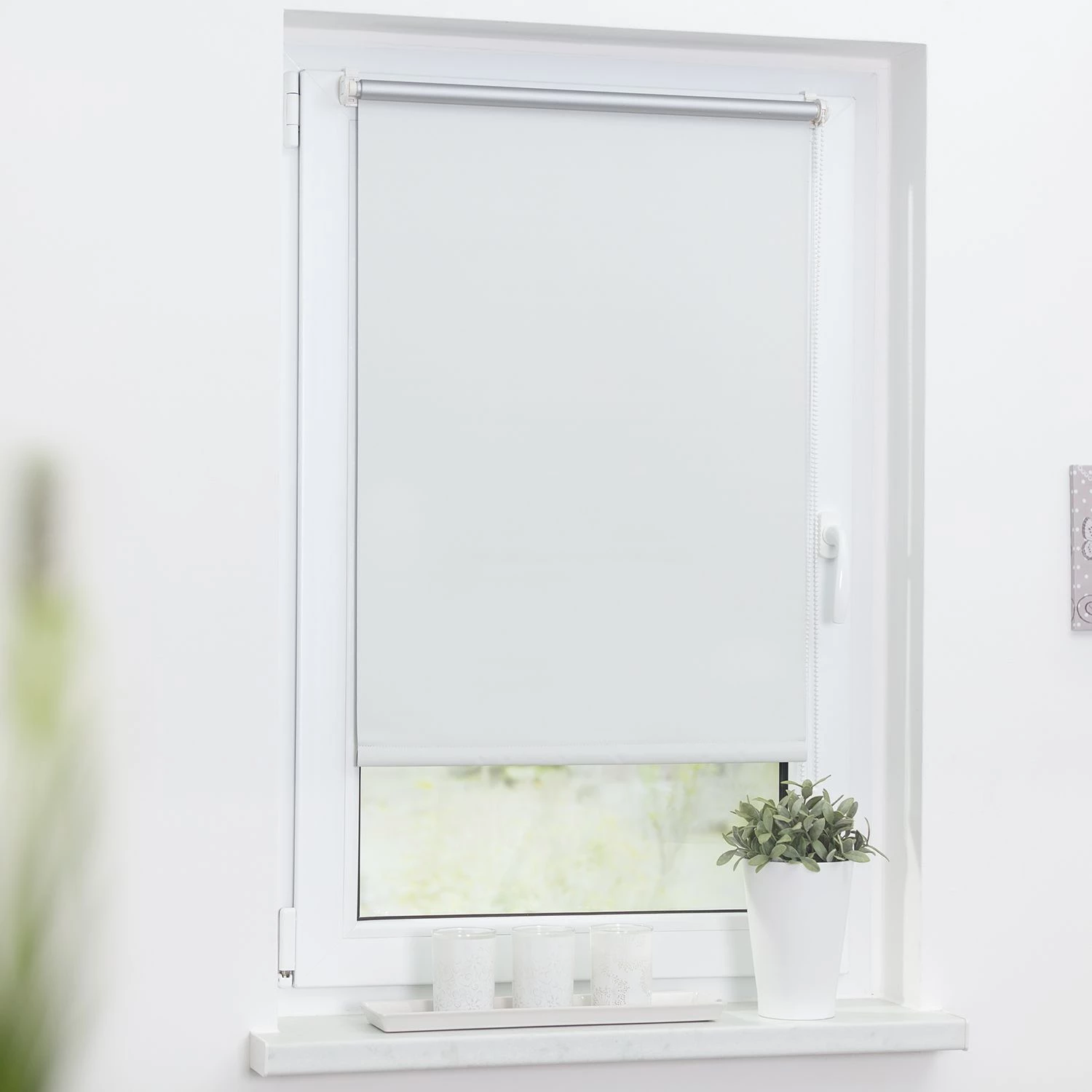 Lichtblick Store thermique Spotswood I - Tissu - Blanc - 80 x 220 cm 2 Lichtblick Store thermique Spotswood I - Tissu - Blanc - 80 x 220 cm – Image 2