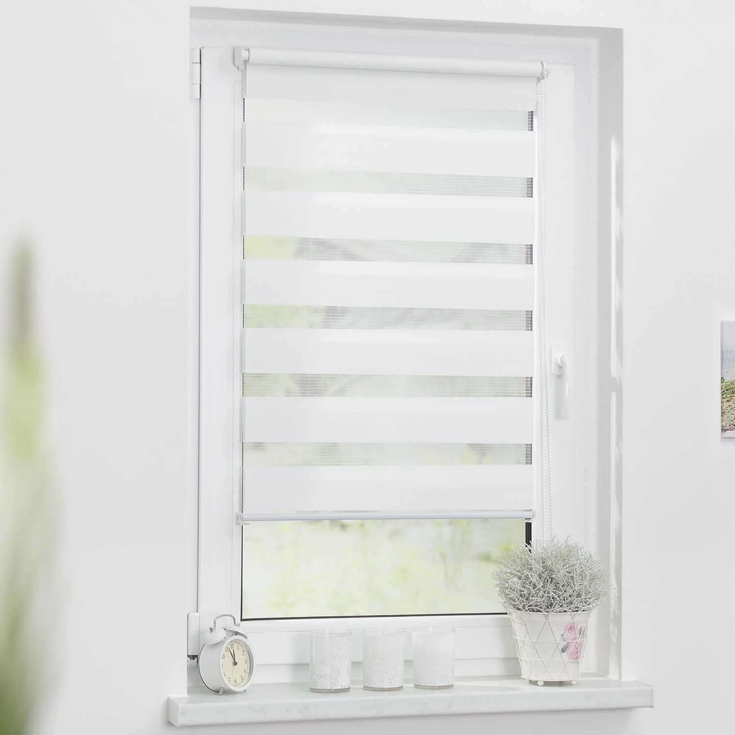 Twentyfour Store enrouleur jour nuit Piasek II - Tissu - Blanc - 120 x 150 cm 2 Twentyfour Store enrouleur jour nuit Piasek II - Tissu - Blanc - 120 x 150 cm – Image 2