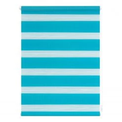 Twentyfour Store enrouleur jour nuit Piasek IV - Tissu - Bleu - 120 x 150 cm