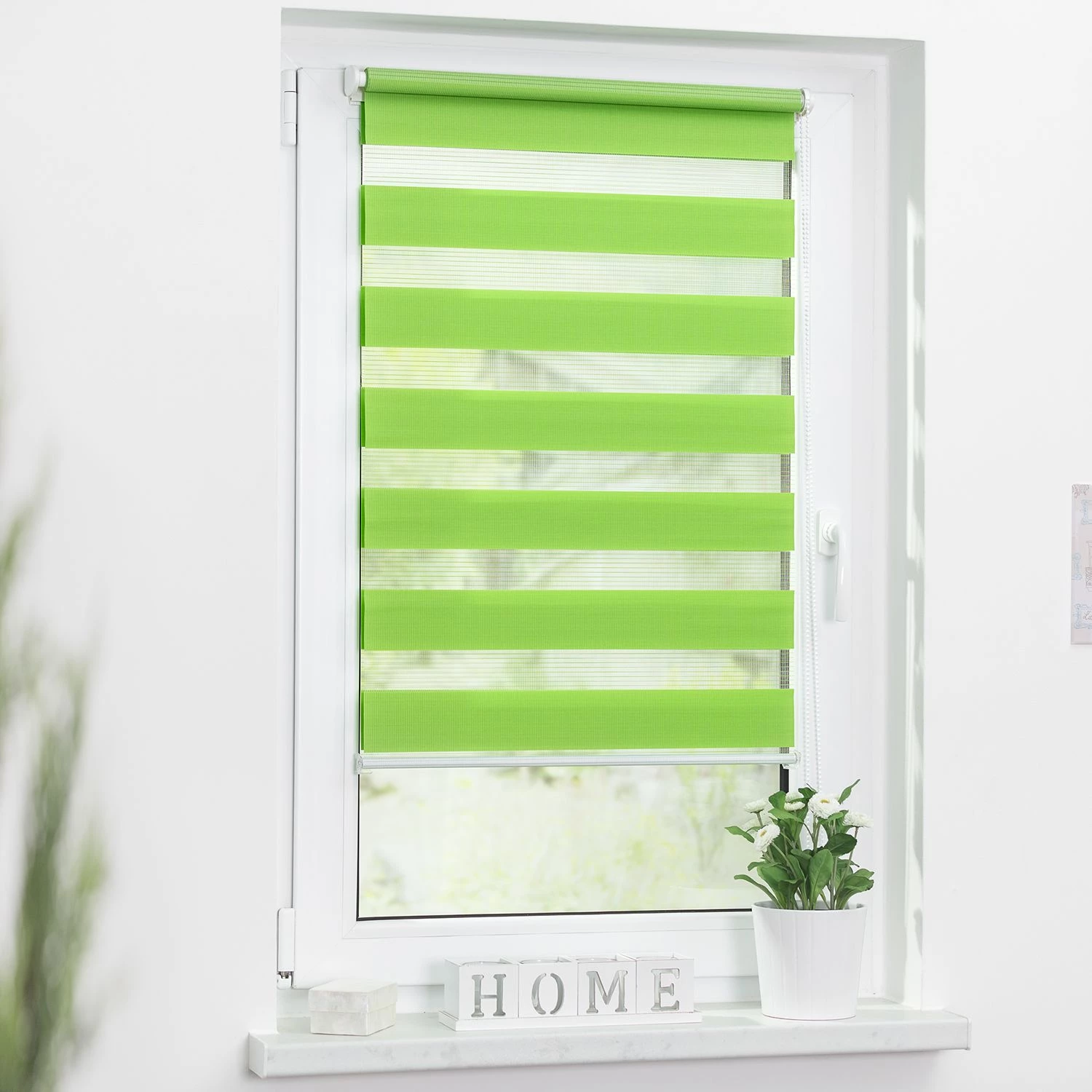 Lichtblick Store enrouleur jour nuit Piasek V - Tissu - Vert - 120 x 150 cm 2 Lichtblick Store enrouleur jour nuit Piasek V - Tissu - Vert - 120 x 150 cm – Image 2