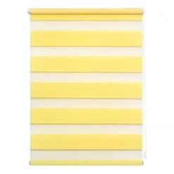 Lichtblick Store enrouleur jour nuit Piasek I - Tissu - Jaune - 90 x 220 cm