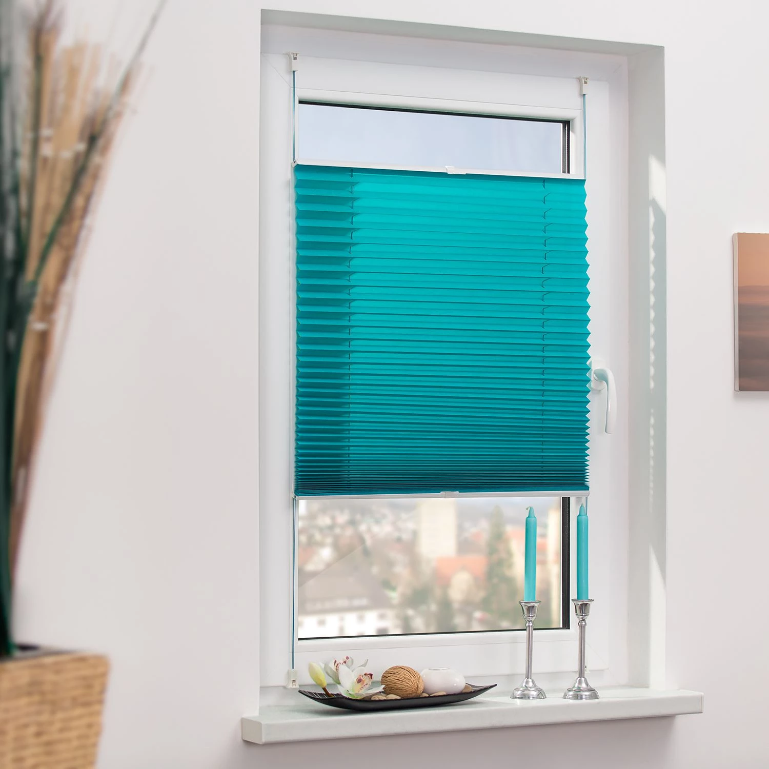 Lichtblick Store plissé Salvaterra III - Tissu - Bleu - 110 x 130 cm 2 Lichtblick Store plissé Salvaterra III - Tissu - Bleu - 110 x 130 cm – Image 2