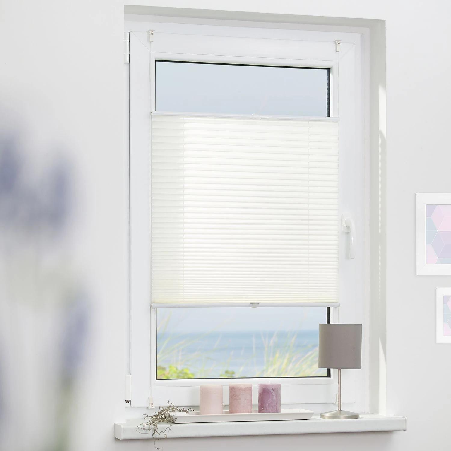 Lichtblick Store plissé Salvaterra IV - Tissu - Blanc - 120 x 130 cm 2 Lichtblick Store plissé Salvaterra IV - Tissu - Blanc - 120 x 130 cm – Image 2