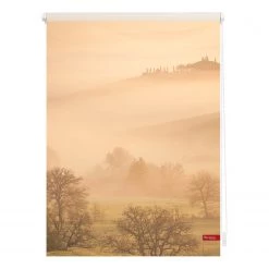 Lichtblick Store enrouleur Toscane - Tissu - Orange / Marron - 120 x 150 cm
