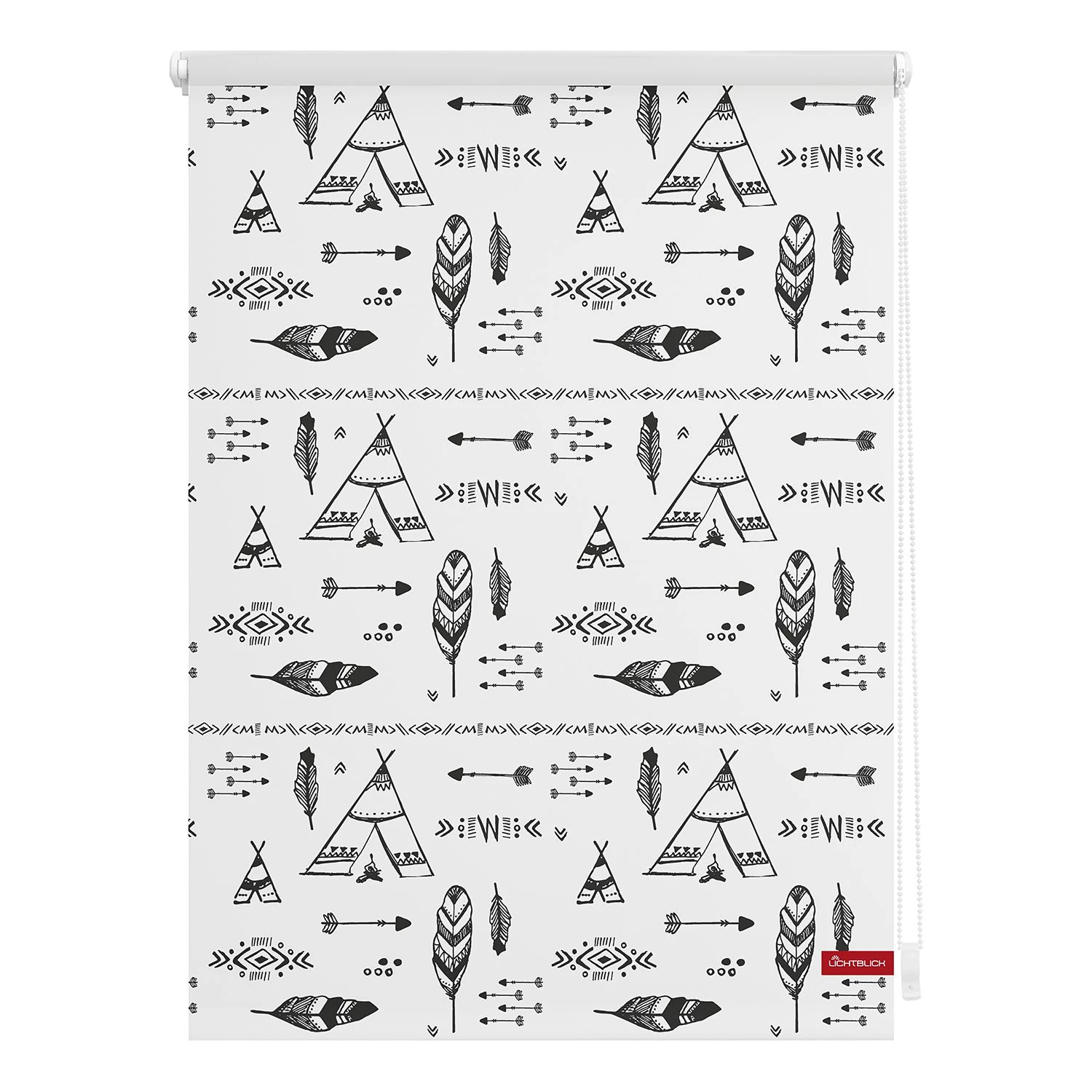 Lichtblick Store enrouleur Tipi - Tissu - Noir / Blanc - 70 x 150 cm 1 Lichtblick Store enrouleur Tipi - Tissu - Noir / Blanc - 70 x 150 cm