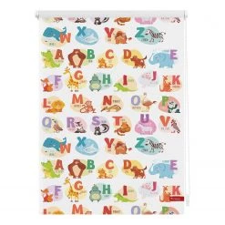 Twentyfour Store occultant abécédaire - Tissu - Multicolore - 70 x 150 cm