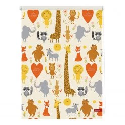Twentyfour Store occultant Cute Animals - Tissu - Jaune - 45 x 150 cm