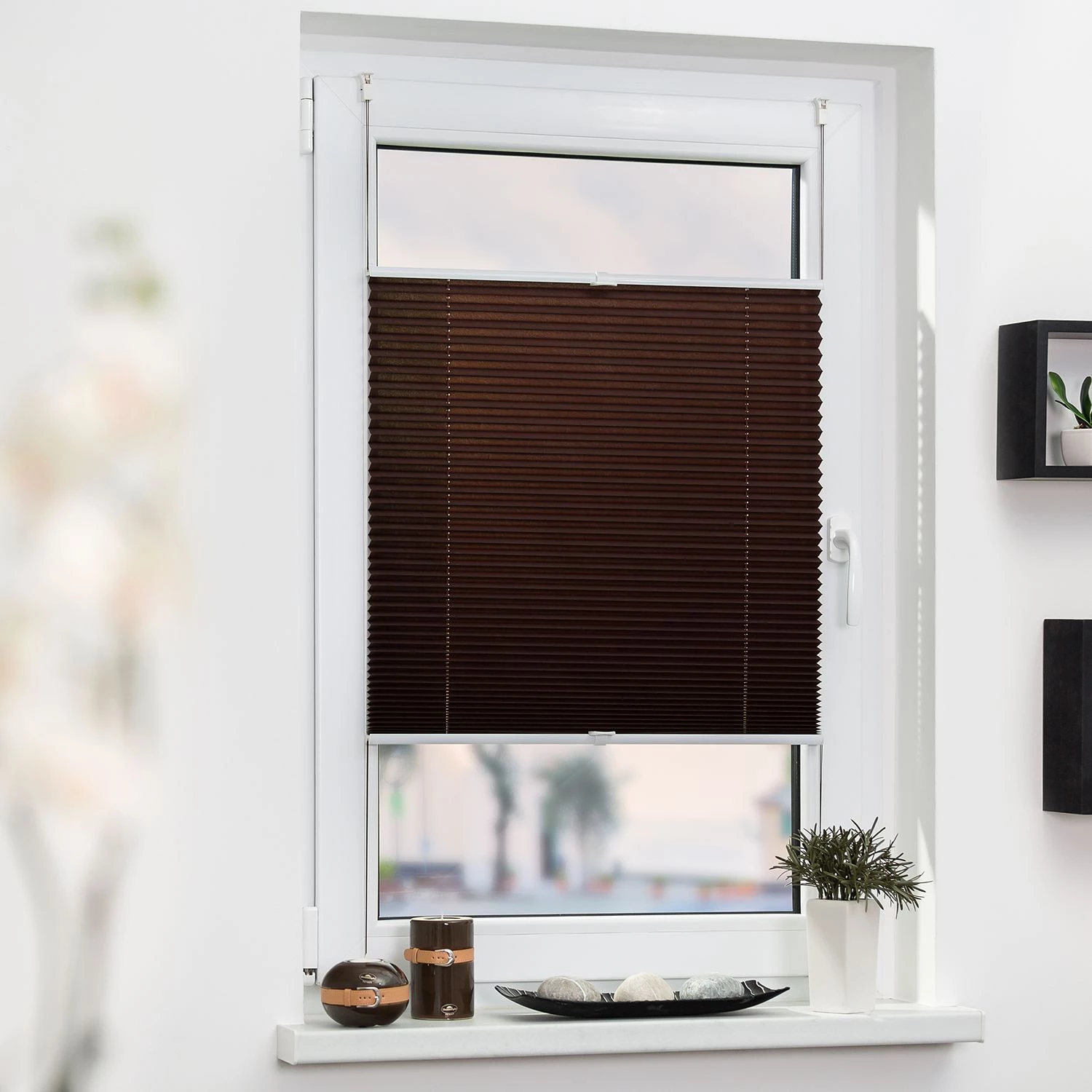 Lichtblick Store plissé Klemmfix - Marron - 65 x 130 cm 2 Lichtblick Store plissé Klemmfix - Marron - 65 x 130 cm – Image 2