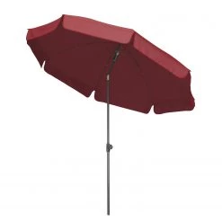 Best Freizeitmöbel Parasol La Gomera I - Tissu / Acier - Argenté - Rouge
