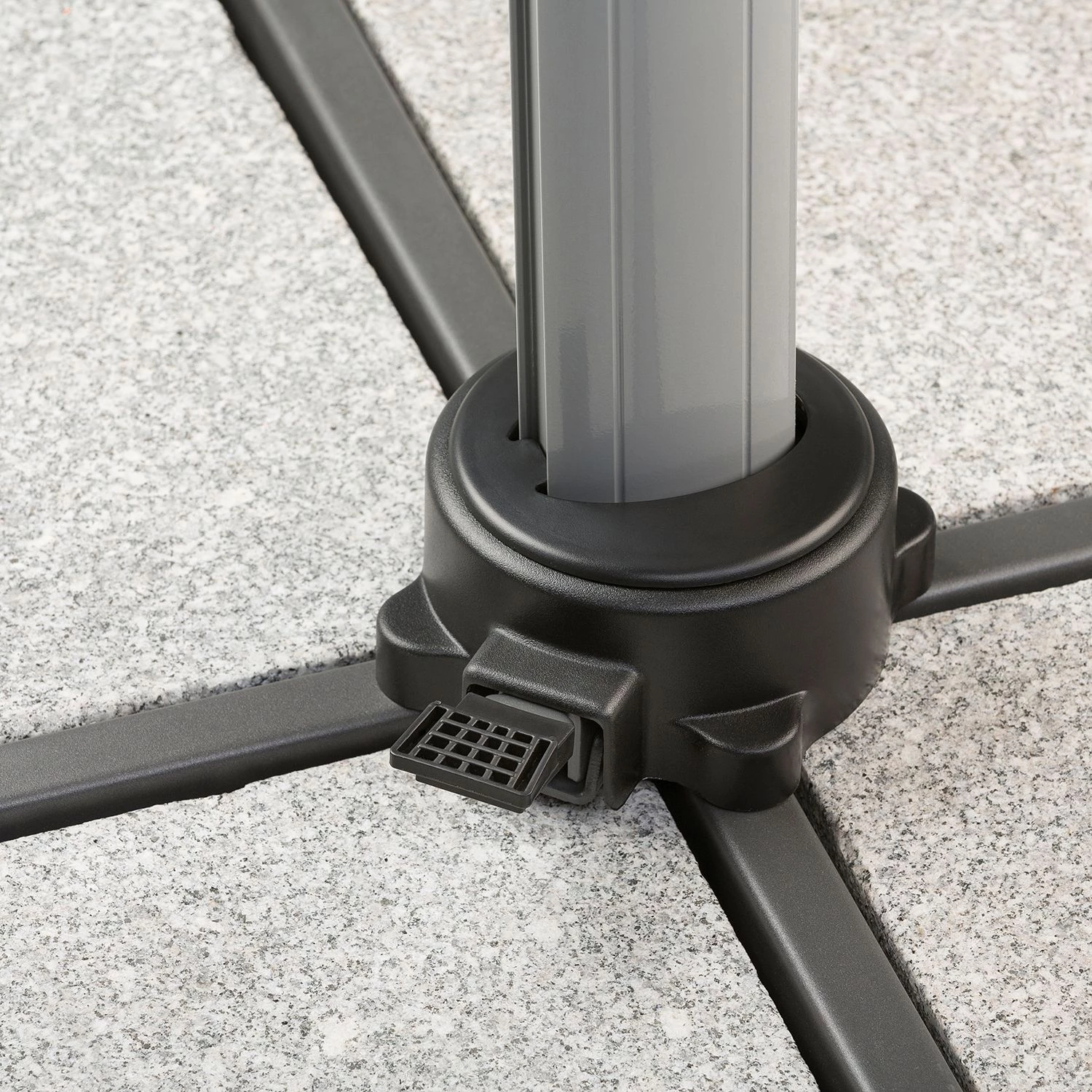 Best Freizeitmöbel Parasol Malta - Tissu / Aluminium - Argenté / Beige 6 Best Freizeitmöbel Parasol Malta - Tissu / Aluminium - Argenté / Beige – Image 6