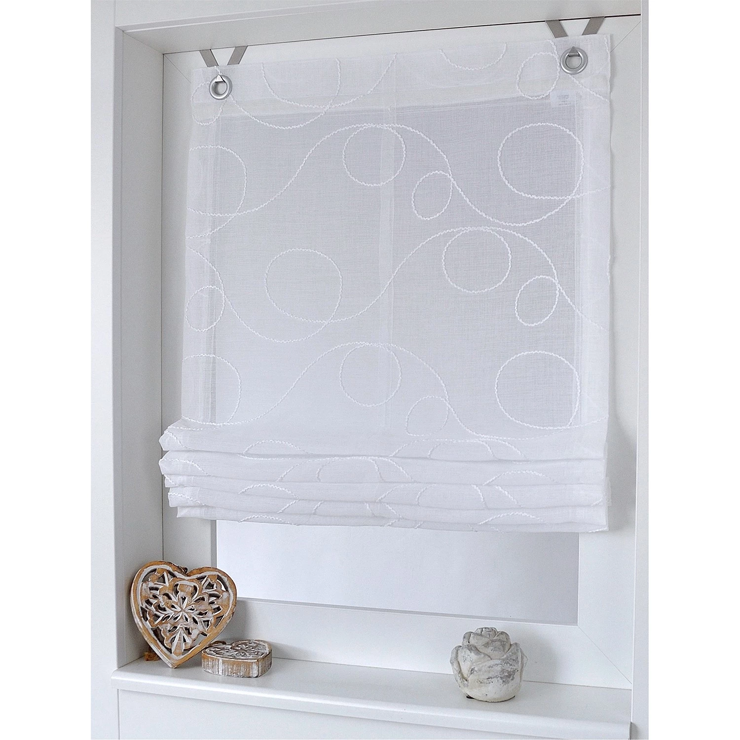 Kutti Store bateau Jasmin - Tissu - Blanc - 120 x 130 cm 2 Kutti Store bateau Jasmin - Tissu - Blanc - 120 x 130 cm – Image 2