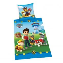 Herding Parure de lit Paw Patrol - Coton - Multicolore - 135 x 200 cm + oreiller 80 x 80 cm