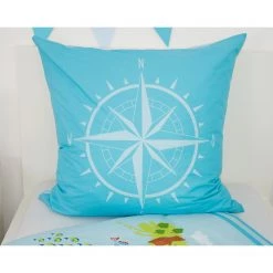 Herding Parure de lit planisphère - Coton - Multicolore - 135 x 200 cm + oreiller 80 x 80 cm -Équipements de jardin Soldes 1000184415 220719 021 MOOD DETAILS P000000001000184415 mood