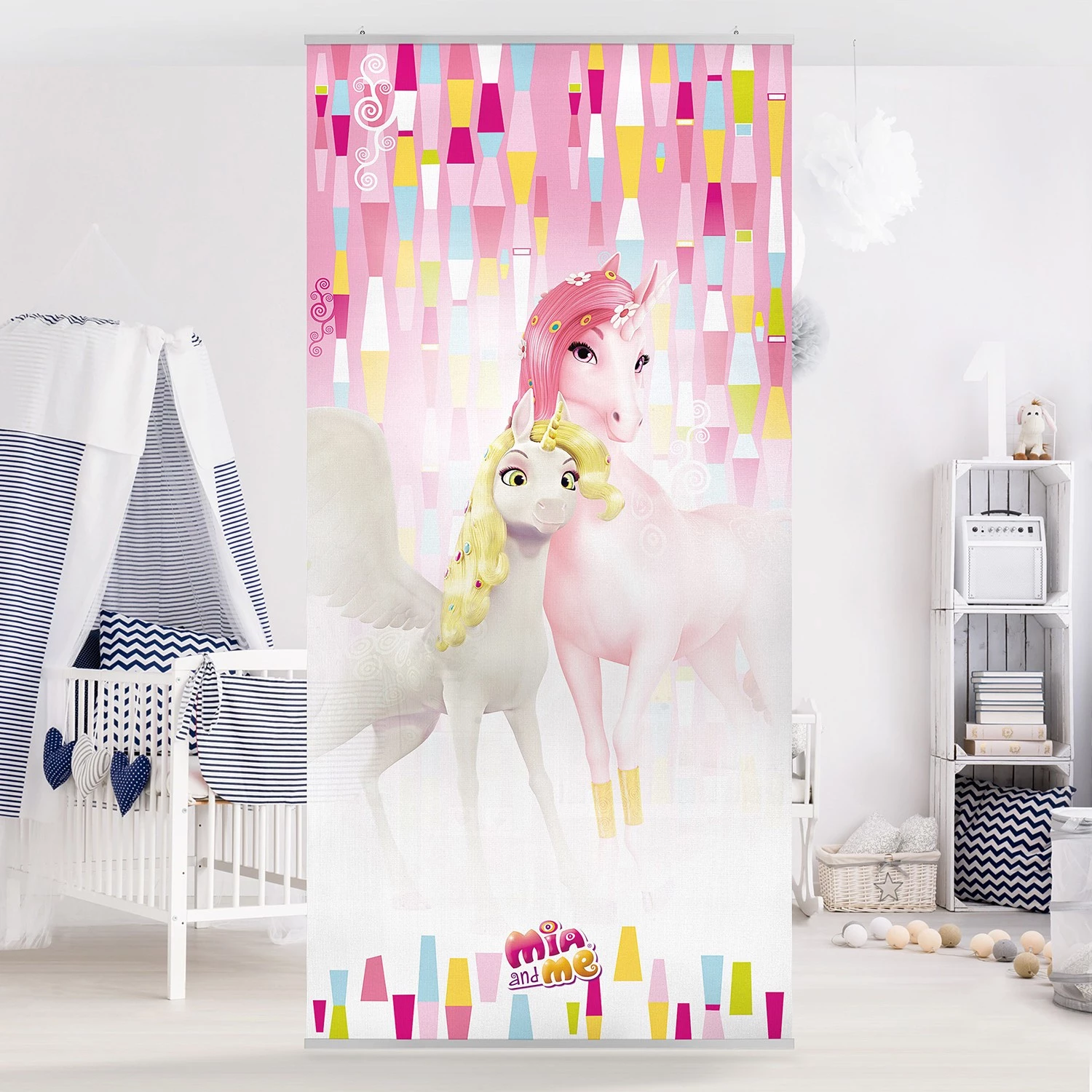 Bilderwelten Séparateur de pièces Mia and Me - Microfibre / Polyester - Multicolore 2 Bilderwelten Séparateur de pièces Mia and Me - Microfibre / Polyester - Multicolore – Image 2