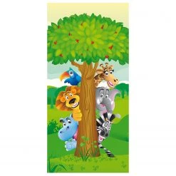 Bilderwelten Séparateur de pièces Jungle - Microfibre / Polyester - Multicolore