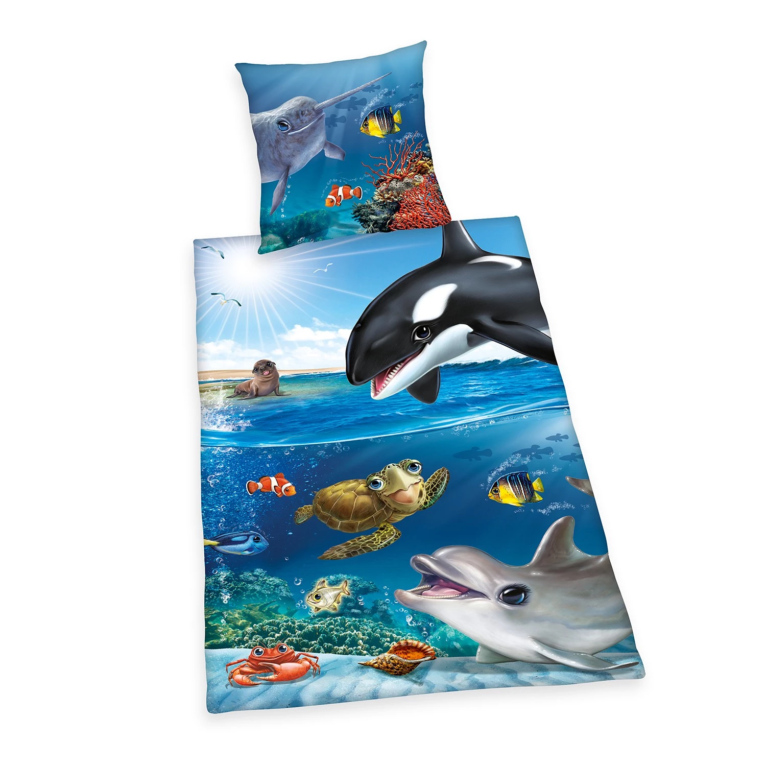 Herding Parure de lit en renforcé Ocean - Étoffe de coton - Multicolore 1 Herding Parure de lit en renforcé Ocean - Étoffe de coton - Multicolore