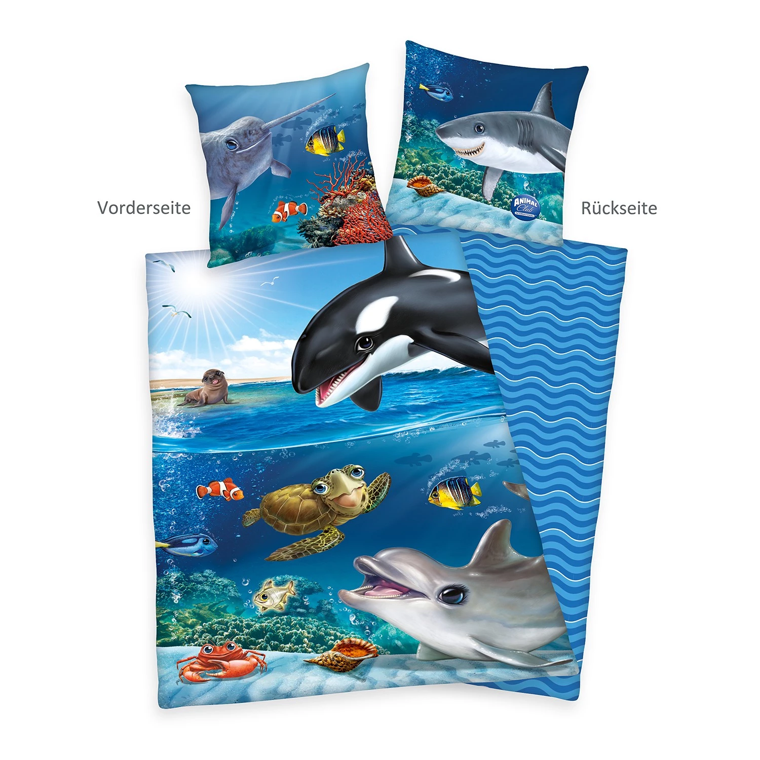 Herding Parure de lit en renforcé Ocean - Étoffe de coton - Multicolore 4 Herding Parure de lit en renforcé Ocean - Étoffe de coton - Multicolore – Image 4