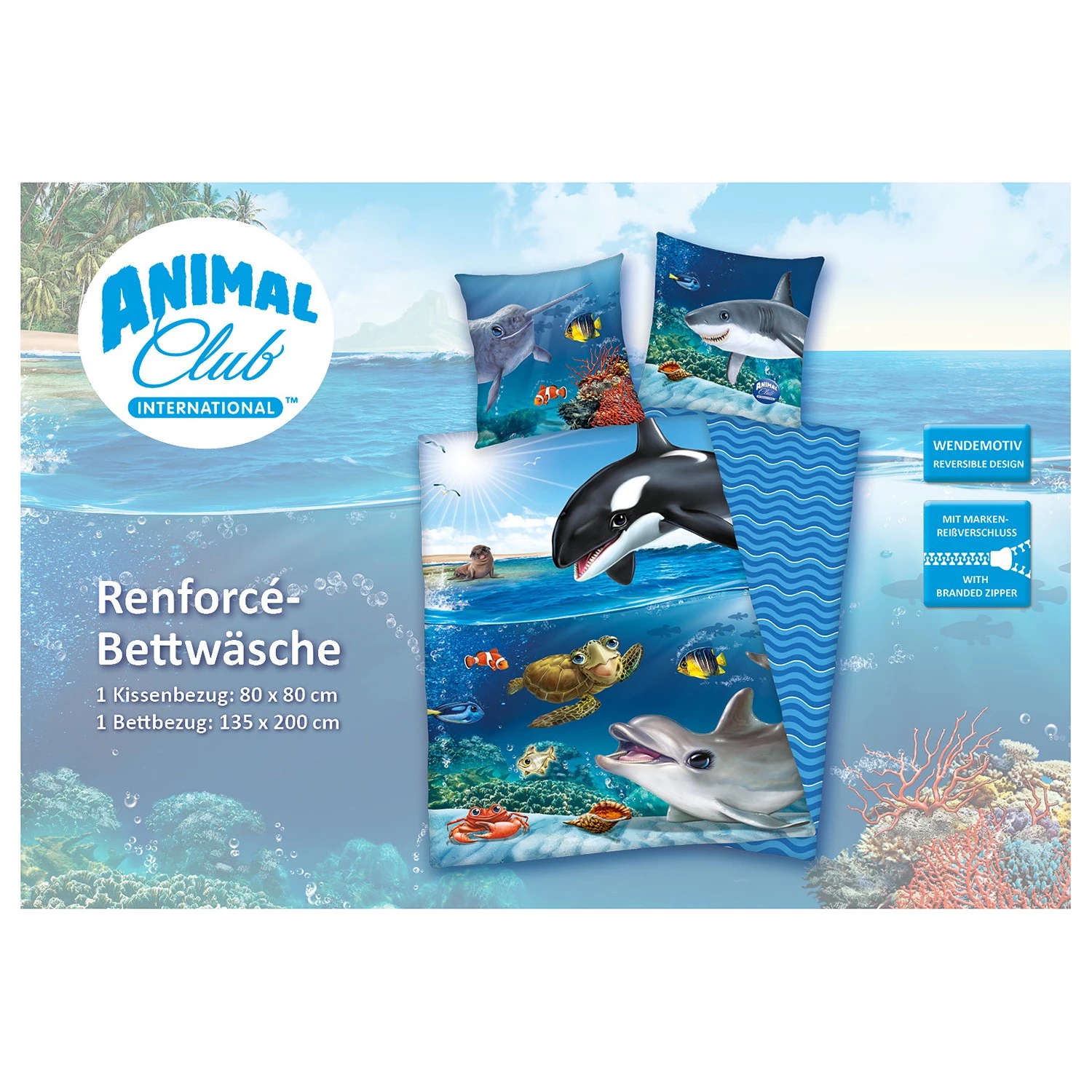 Herding Parure de lit en renforcé Ocean - Étoffe de coton - Multicolore 6 Herding Parure de lit en renforcé Ocean - Étoffe de coton - Multicolore – Image 6