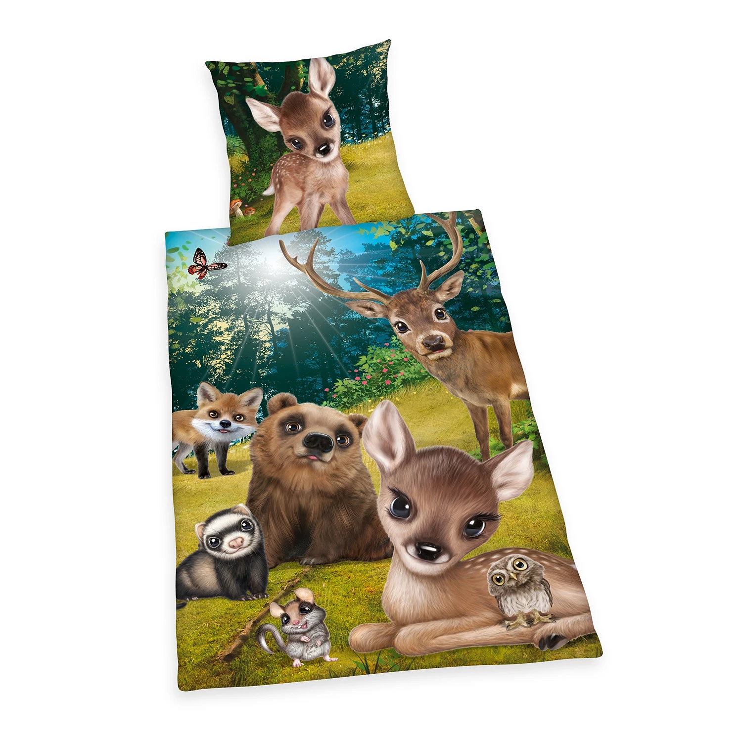 Herding Parure de lit en renforcé forêt - Étoffe de coton - Multicolore 1 Herding Parure de lit en renforcé forêt - Étoffe de coton - Multicolore