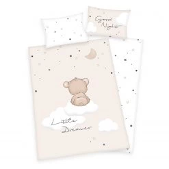 Herding Parure de lit en renforcé Sweet Dreams - Étoffe de coton - Blanc / Beige