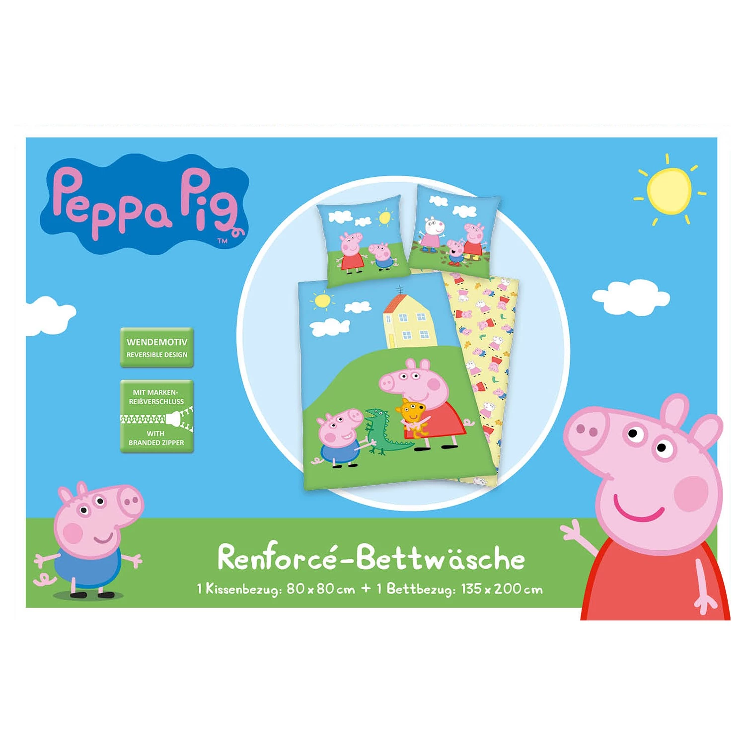 Herding Parure de lit en renforcé Peppa Pig - Étoffe de coton - Multicolore 6 Herding Parure de lit en renforcé Peppa Pig - Étoffe de coton - Multicolore – Image 6