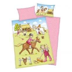 Herding Parure de lit enfant Poneys I - Coton - Multicolore