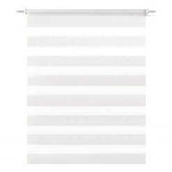 Home Wohnideen Store enrouleur Zebra - Polyester - Blanc laine - 50 x 150 cm