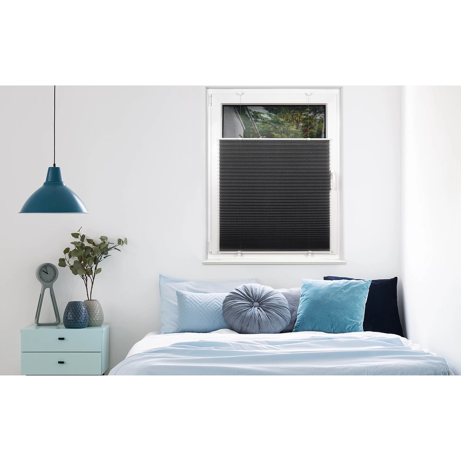 Mydeco Store plissé sans perçage Promo - Polyester / Aluminium - Gris foncé - 50 x 130 cm 8 Mydeco Store plissé sans perçage Promo - Polyester / Aluminium - Gris foncé - 50 x 130 cm – Image 8
