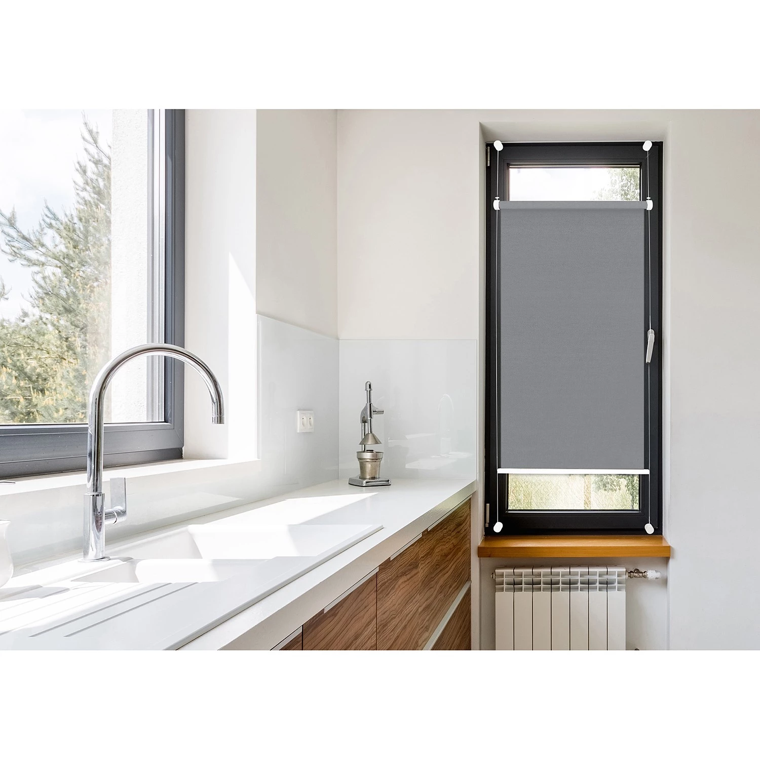 Mydeco Store Flex - Alternative au store plissé - Polyester - Gris - 90 x 210 cm 3 Mydeco Store Flex - Alternative au store plissé - Polyester - Gris - 90 x 210 cm – Image 3