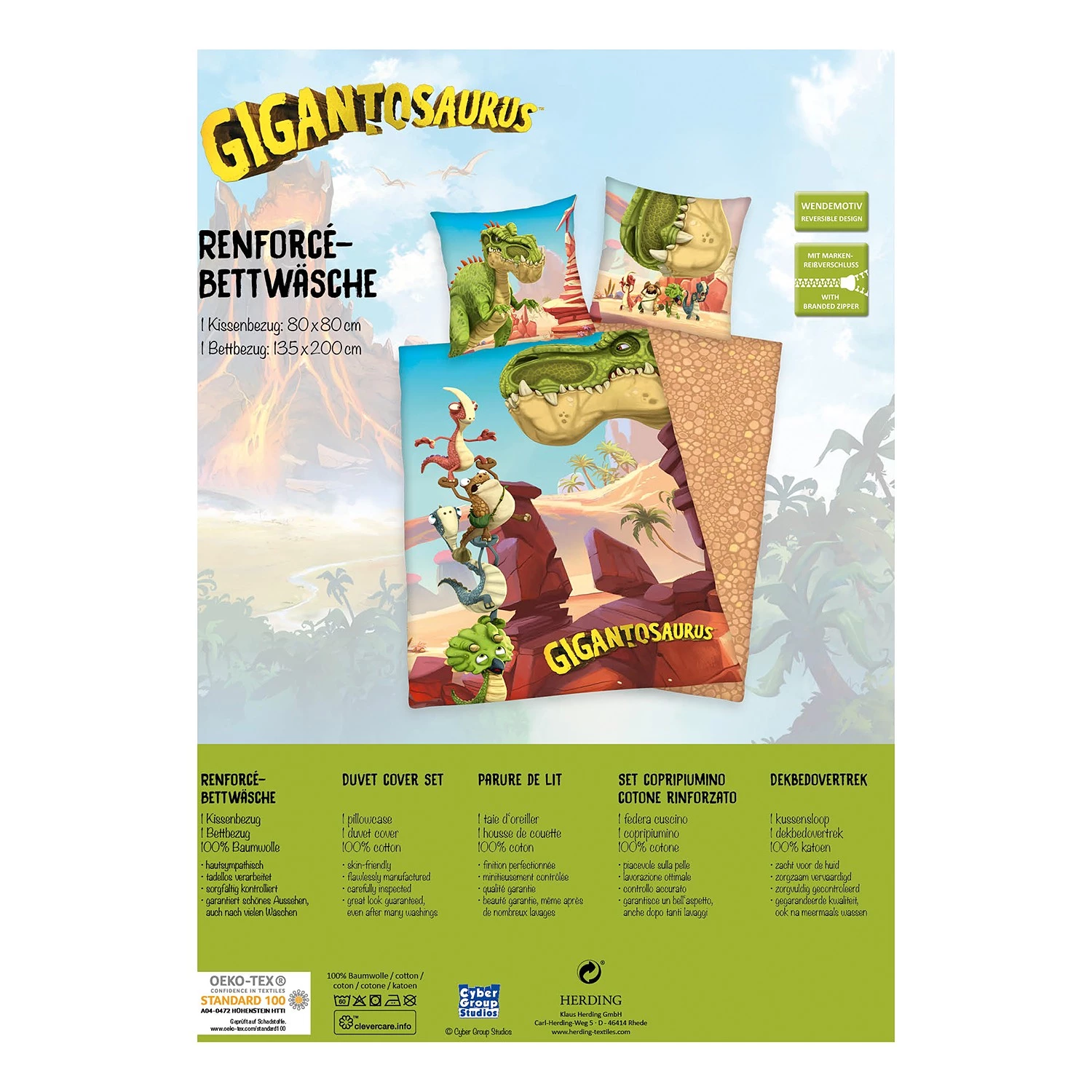Herding Parure de lit Gigantosaurus - Coton - Multicolore 7 Herding Parure de lit Gigantosaurus - Coton - Multicolore – Image 7