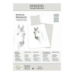 Herding Parure de lit Cheval blanc - Coton - Blanc / Beige 13 Herding Parure de lit Cheval blanc - Coton - Blanc / Beige -Équipements de jardin Soldes 1000248320 220719 050 DETAILS P000000001000248320