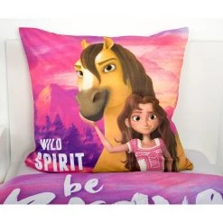 Herding Parure de lit Spirit - Be brave - Coton - Rose / Blanc -Équipements de jardin Soldes 1000248326 220719 022 MOOD DETAILS P000000001000248326 mood