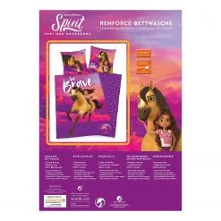 Herding Parure de lit Spirit - Be brave - Coton - Rose / Blanc -Équipements de jardin Soldes 1000248326 220719 050 DETAILS P000000001000248326