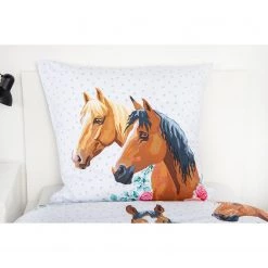 Herding Parure de lit Chevaux - Coton - Blanc / Marron -Équipements de jardin Soldes 1000248329 220719 022 MOOD DETAILS P000000001000248329 mood