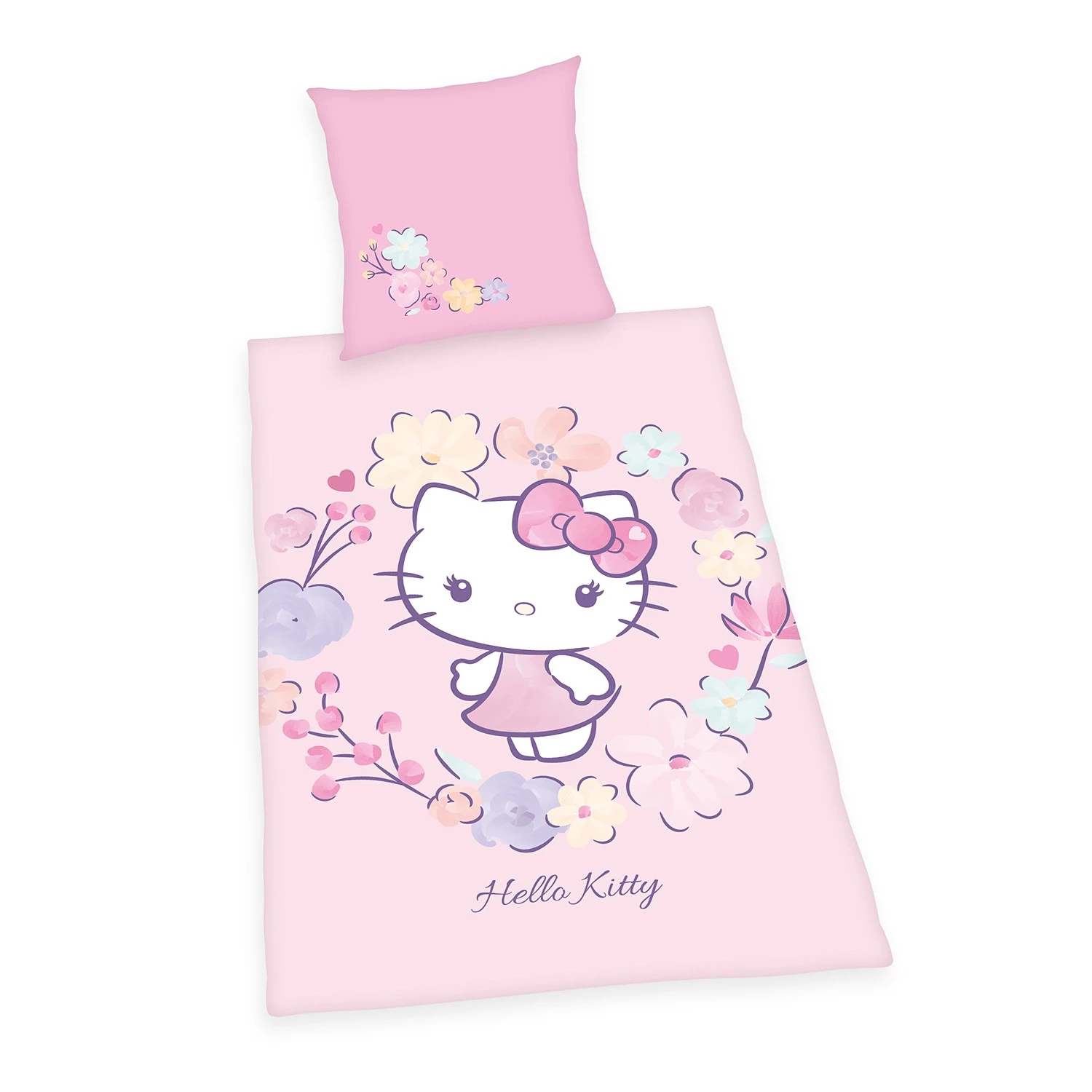 Herding Parure de lit Hello Kitty - Coton - Rose 1 Herding Parure de lit Hello Kitty - Coton - Rose