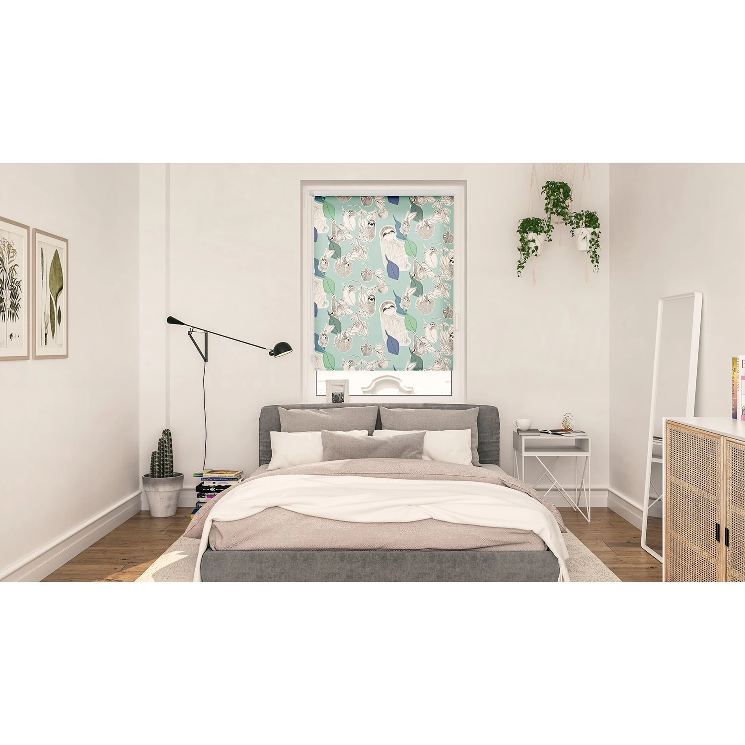 Lichtblick Store occultant sans perçage Sloths - Polyester - Vert - 60 x 150 cm 2 Lichtblick Store occultant sans perçage Sloths - Polyester - Vert - 60 x 150 cm – Image 2