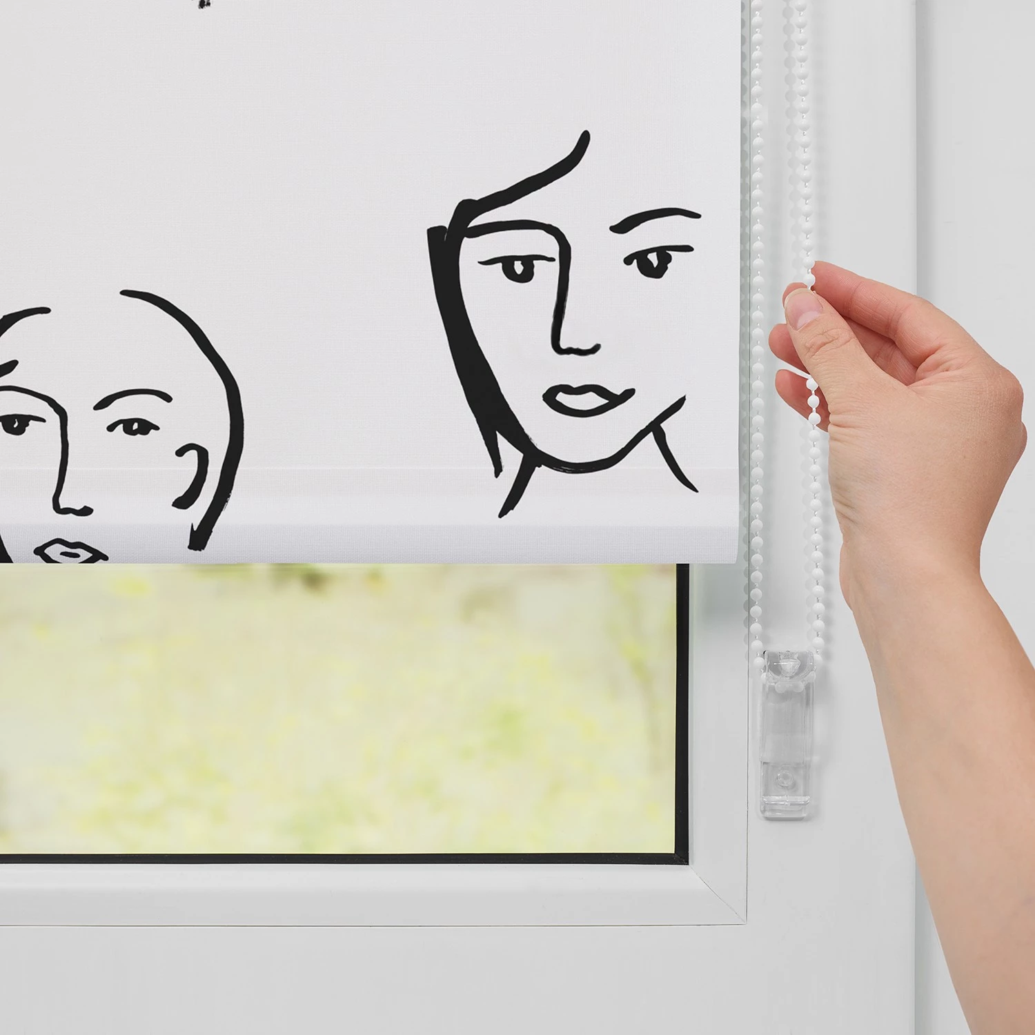 Lichtblick Store occultant sans perçage Faces - Polyester - Noir - 90 x 150 cm 5 Lichtblick Store occultant sans perçage Faces - Polyester - Noir - 90 x 150 cm – Image 5