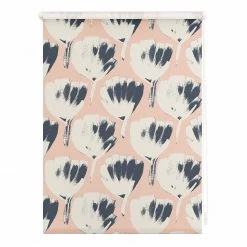 Lichtblick Store occultant sans perçage Big Flowers - Polyester - Rouge - 120 x 150 cm