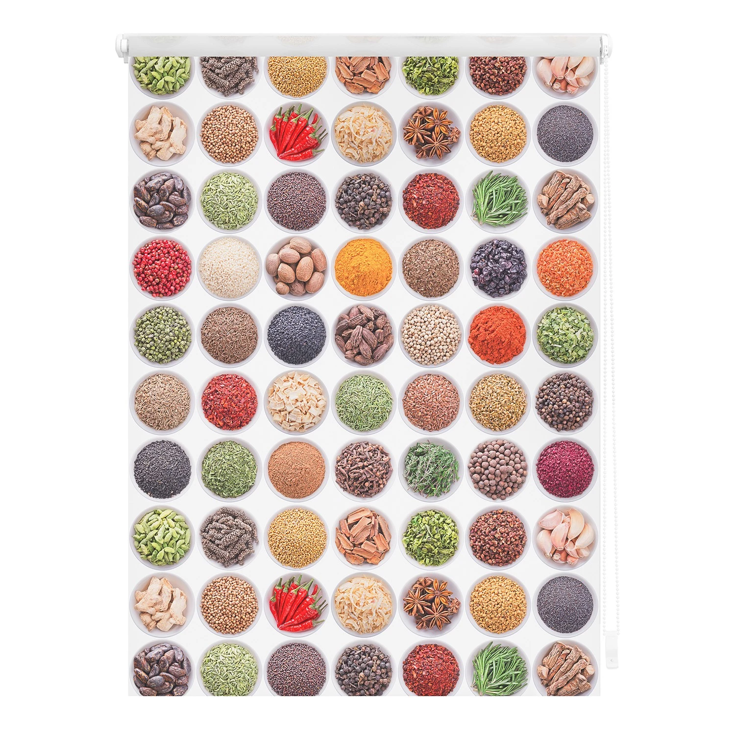 Lichtblick Store occultant sans perçage Épices - Polyester - Multicolore / Blanc - 45 x 150 cm 1 Lichtblick Store occultant sans perçage Épices - Polyester - Multicolore / Blanc - 45 x 150 cm