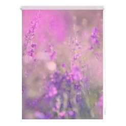 Lichtblick Store occultant sans perçage Fleurs - Polyester - Fuchsia / Violet - 60 x 150 cm