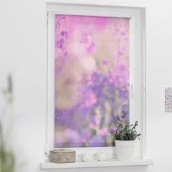 Lichtblick Store occultant sans perçage Fleurs - Polyester - Fuchsia / Violet - 60 x 150 cm -Équipements de jardin Soldes 1000268044 210528 14360800925 MOOD DETAILS P000000001000268044 mood