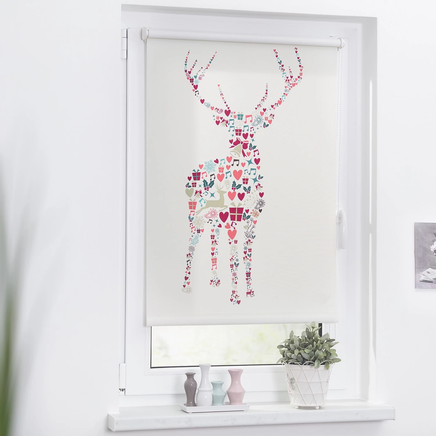 Lichtblick Store occultant sans perçage Renne - Polyester - Multicolore - 70 x 150 cm 2 Lichtblick Store occultant sans perçage Renne - Polyester - Multicolore - 70 x 150 cm – Image 2