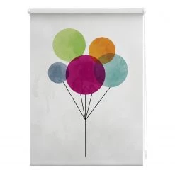 Lichtblick Store occultant sans perçage Ballon - Polyester - Multicolore - 80 x 150 cm