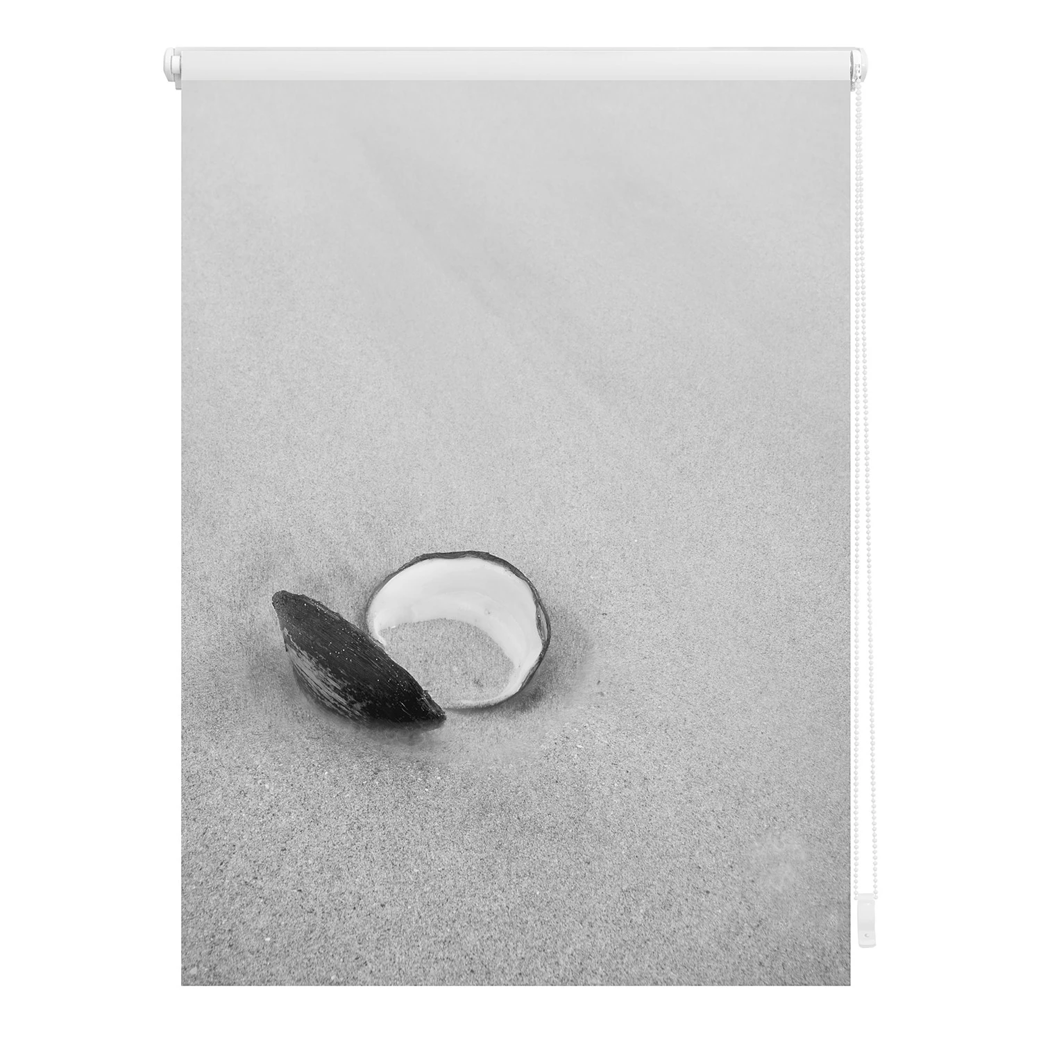 Lichtblick Store occultant sans perçage Coquillage - Polyester - Noir / Blanc - 80 x 150 cm 1 Lichtblick Store occultant sans perçage Coquillage - Polyester - Noir / Blanc - 80 x 150 cm
