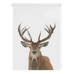 Lichtblick Store occultant sans perçage Cerf - Polyester - Blanc - 90 x 150 cm
