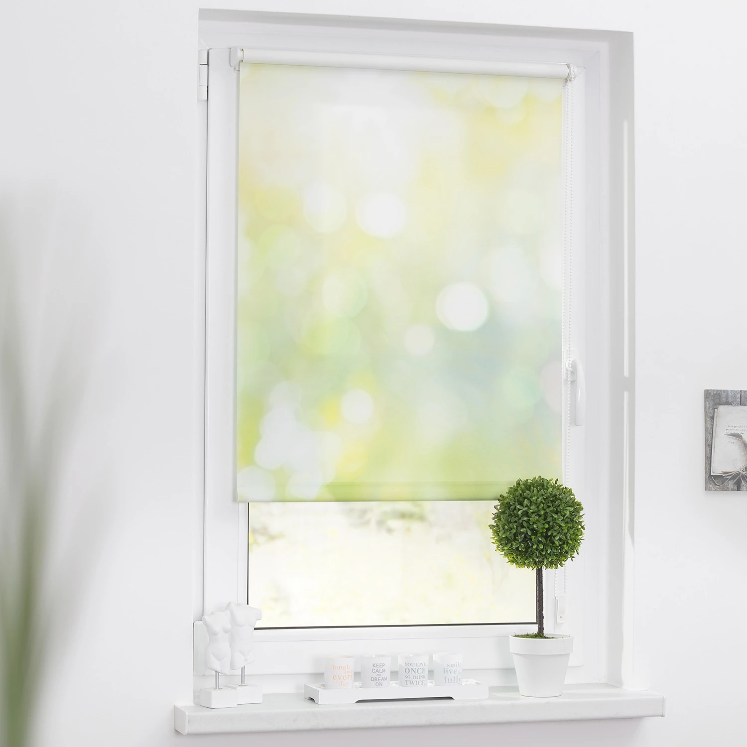 Lichtblick Store occultant sans perçage Lumière - Polyester - Vert / Doré - 100 x 150 cm 2 Lichtblick Store occultant sans perçage Lumière - Polyester - Vert / Doré - 100 x 150 cm – Image 2