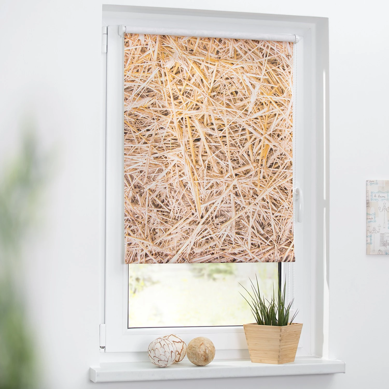 Lichtblick Store occultant sans perçage Paille - Polyester - Marron - 120 x 150 cm 2 Lichtblick Store occultant sans perçage Paille - Polyester - Marron - 120 x 150 cm – Image 2