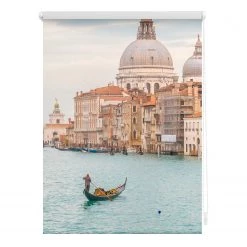 Lichtblick Store occultant Grand canal de Venise - Polyester - Bleu - 120 x 150 cm