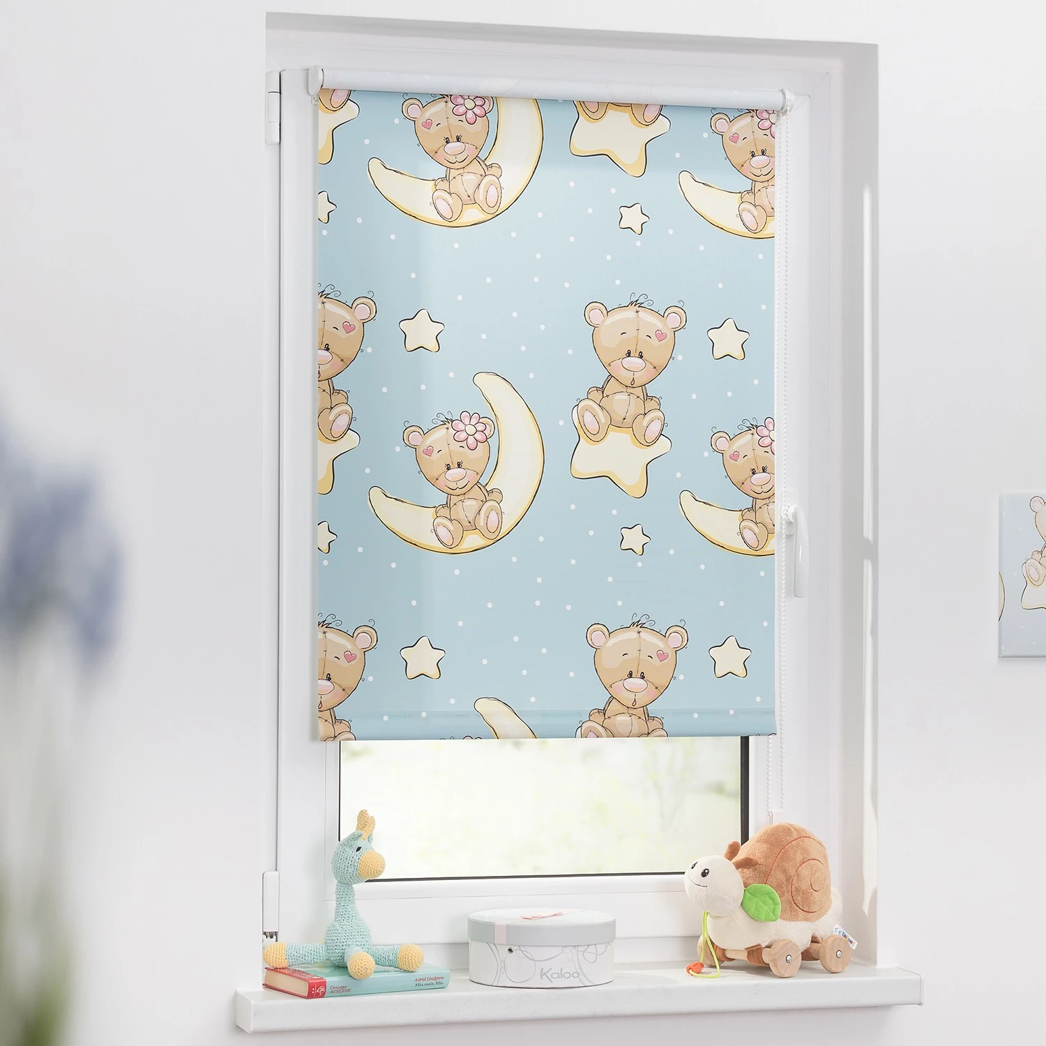 Lichtblick Store enrouleur sans perçage Ours - Polyester - Bleu - 90 x 150 cm 2 Lichtblick Store enrouleur sans perçage Ours - Polyester - Bleu - 90 x 150 cm – Image 2